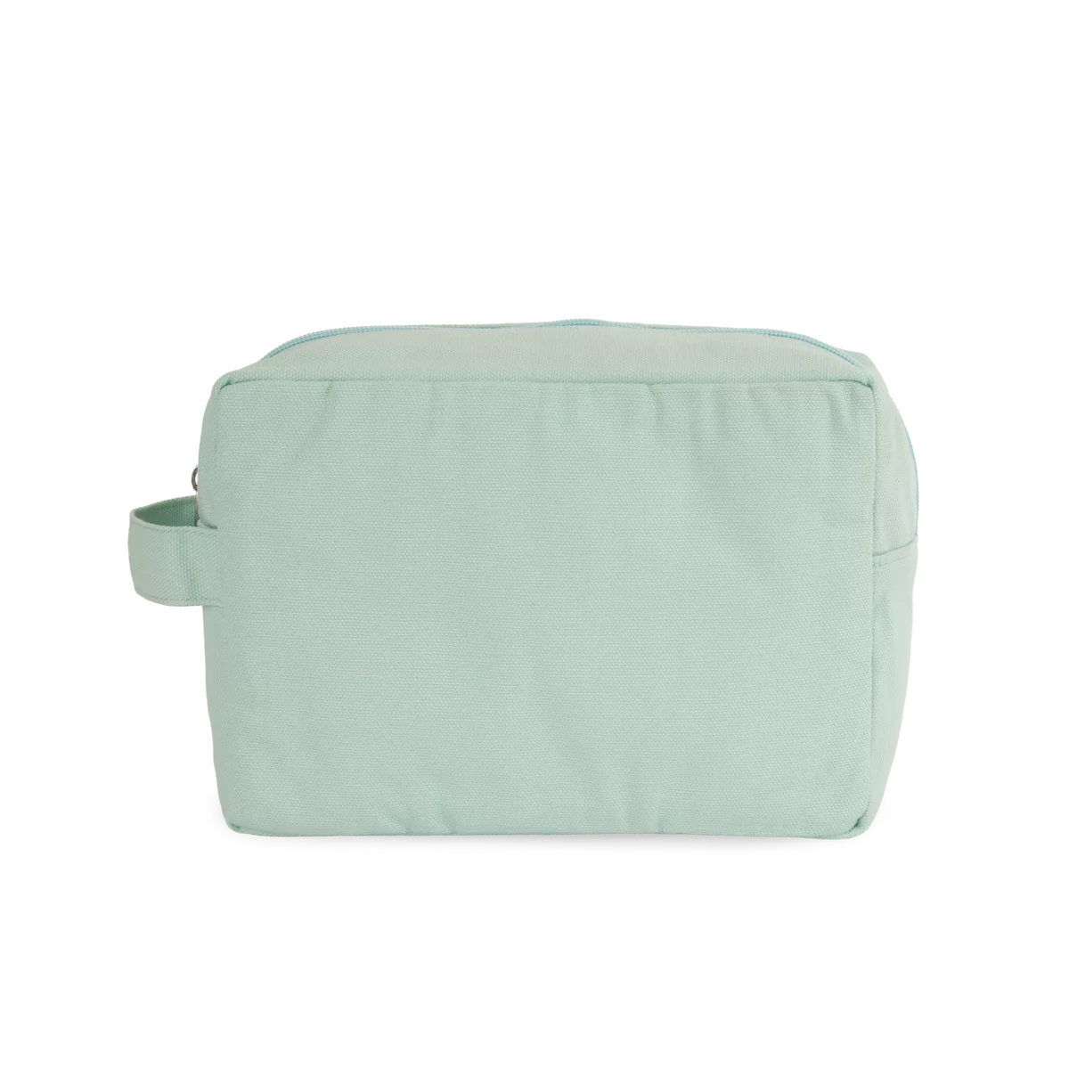 Toilettas van biologisch katoen. Washed Misty Green