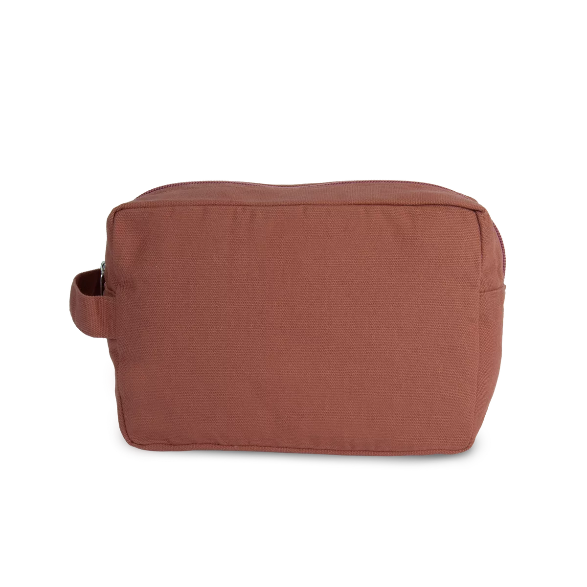 Toilettas van biologisch katoen. Washed Pink Ochre