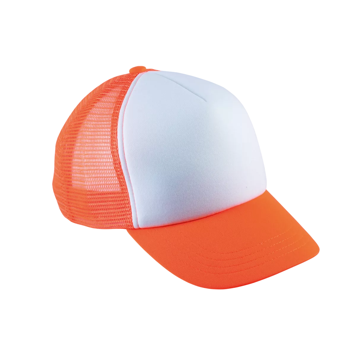 Kindertruckerpet – 5 Panelen White / Fluorescent Orange