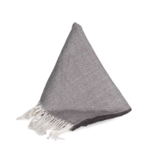 Sjaal met franjes Dark Grey / Natural