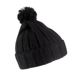 Pomponmuts met omslag Black