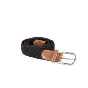 Elastische gevlochten riem Black