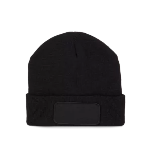 Gerecyclede muts met patch en Thinsulate™-voering Black