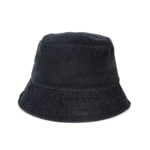 Ecologische uniseks ribfluwelen hoed Black