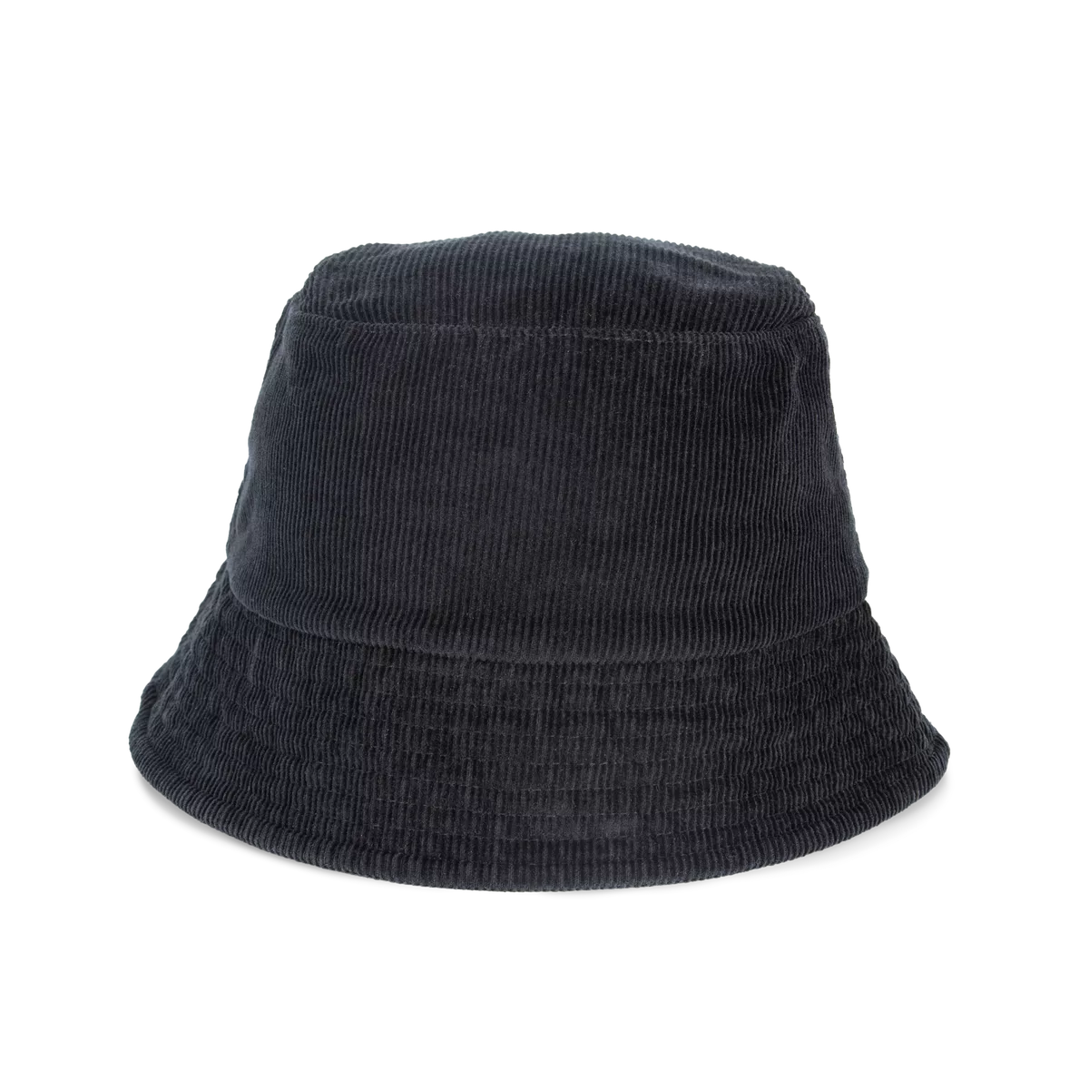 Ecologische uniseks ribfluwelen hoed Black