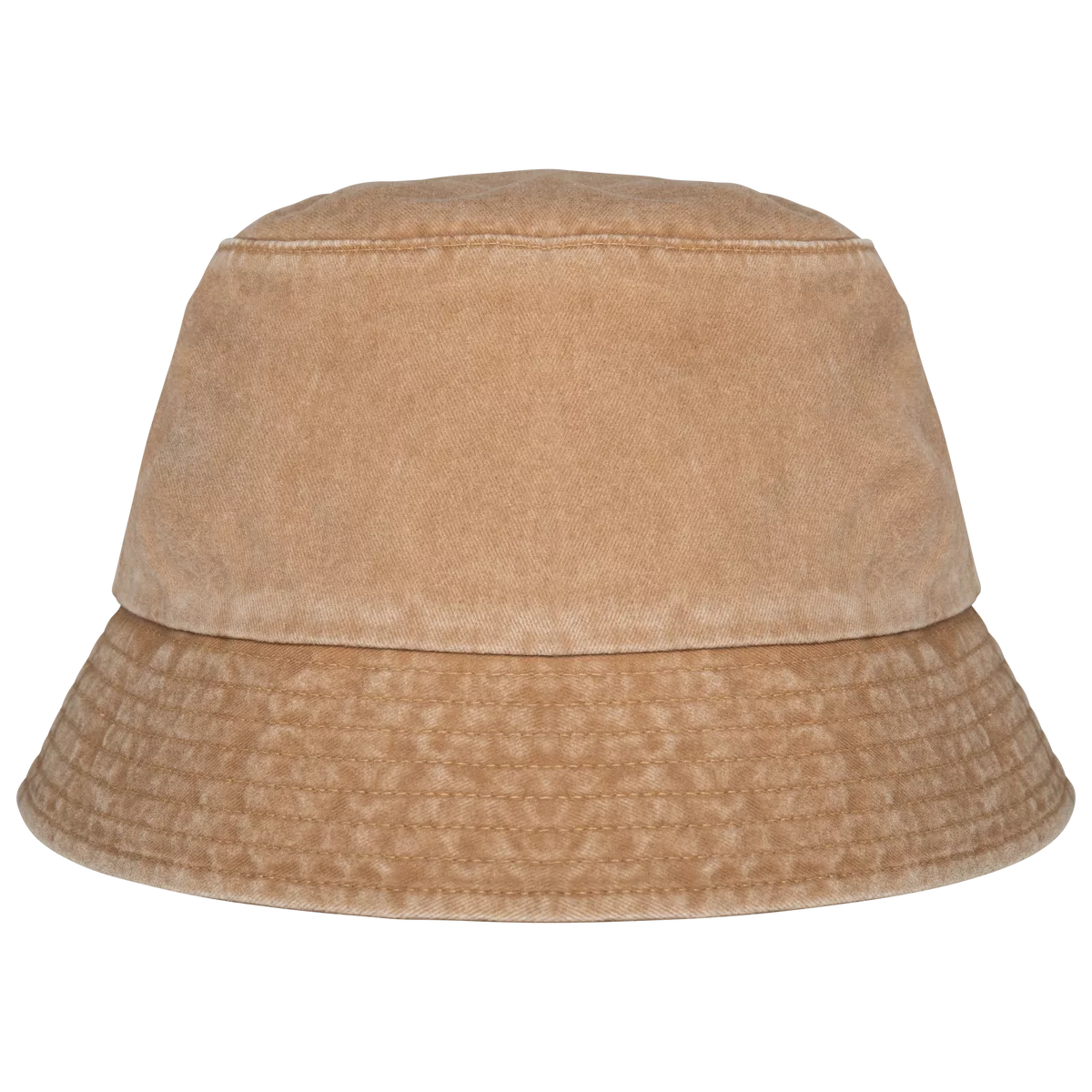 Ecologische verwassen uniseks bob Washed Dark Camel