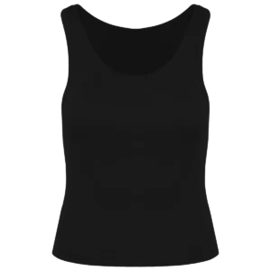 Ecologische geribde damestop Black