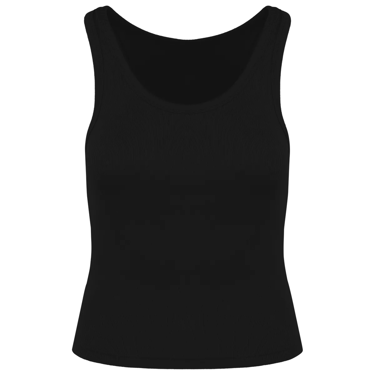 Ecologische geribde damestop Black