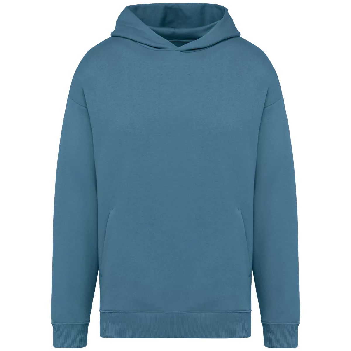 Ecologische uniseks oversized sweater met capuchon Adriatic Blue