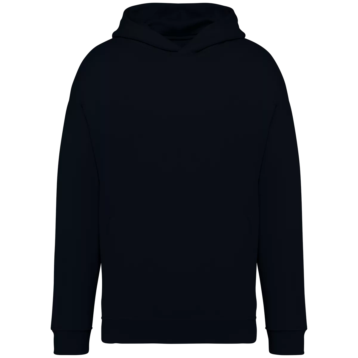 Ecologische uniseks oversized sweater met capuchon Black