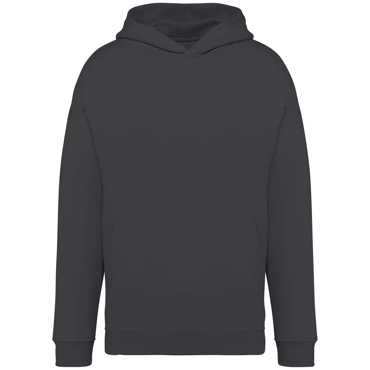 Ecologische uniseks oversized sweater met capuchon Iron Grey