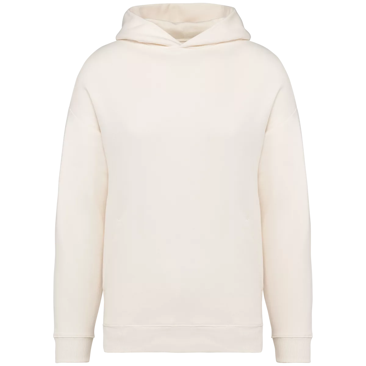 Ecologische uniseks oversized sweater met capuchon Ivory