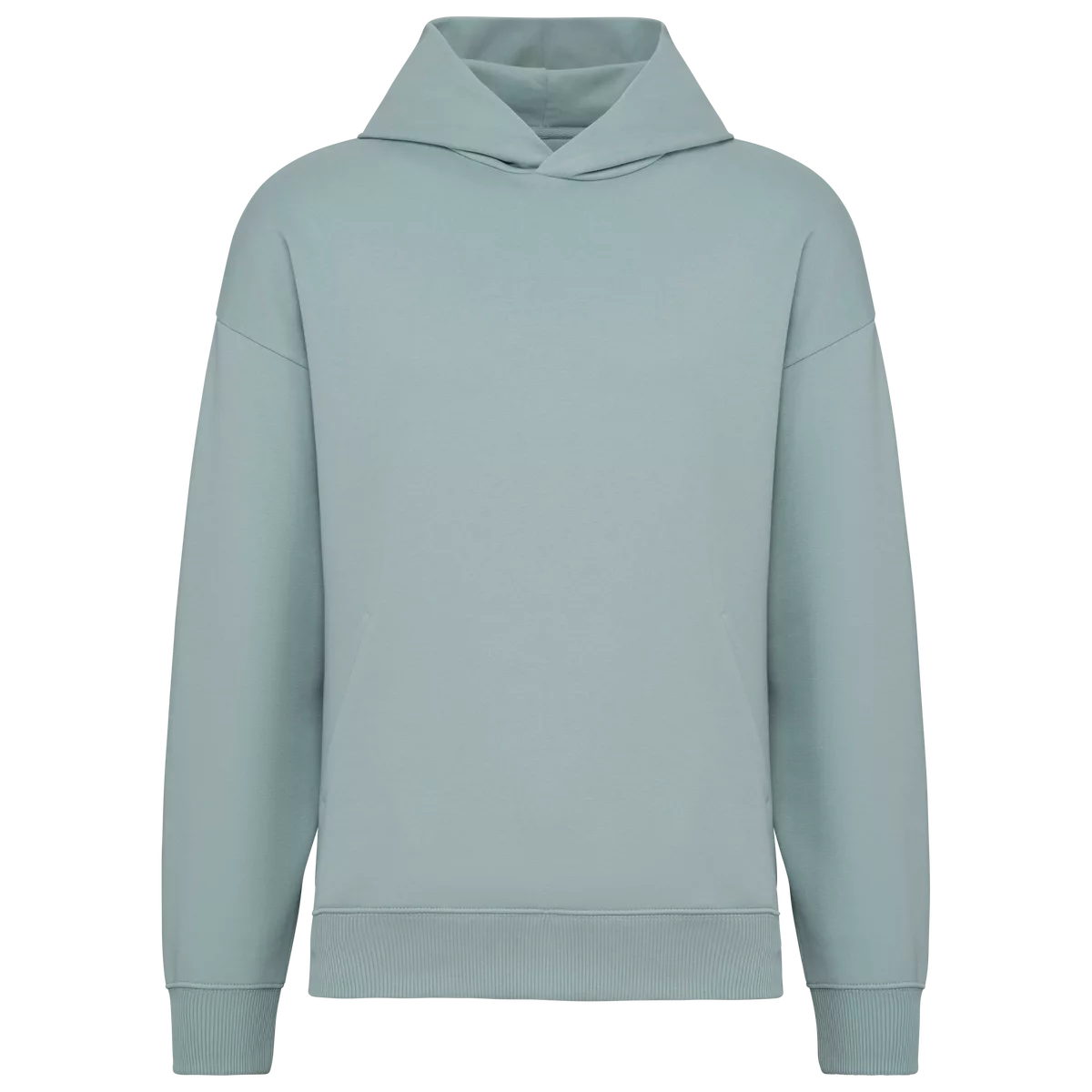 Ecologische uniseks oversized sweater met capuchon Jade Green