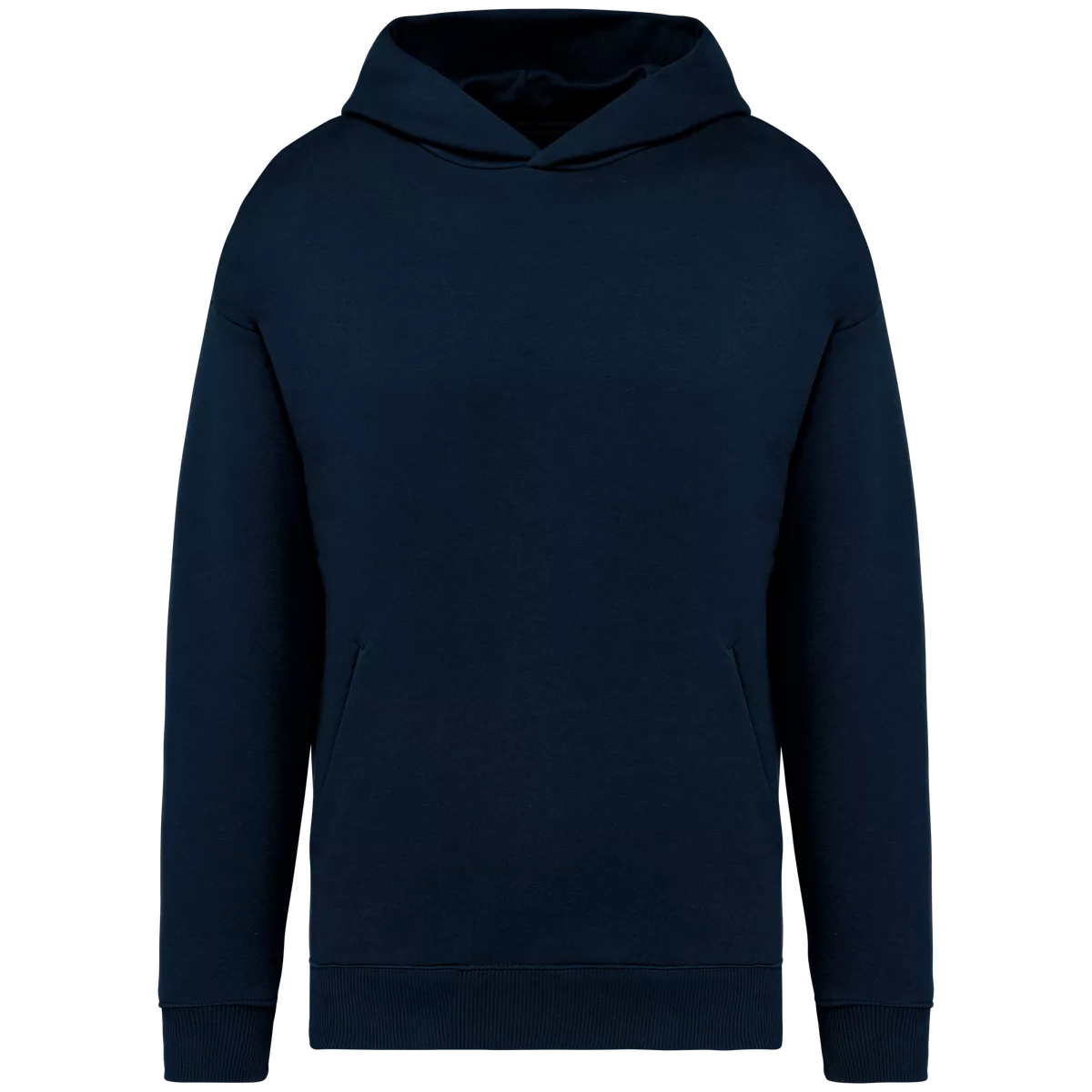 Ecologische uniseks oversized sweater met capuchon Navy Blue