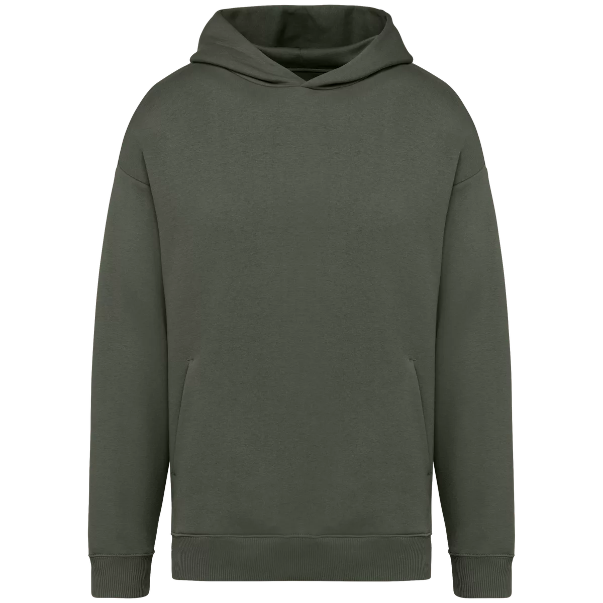 Ecologische uniseks oversized sweater met capuchon Organic Khaki