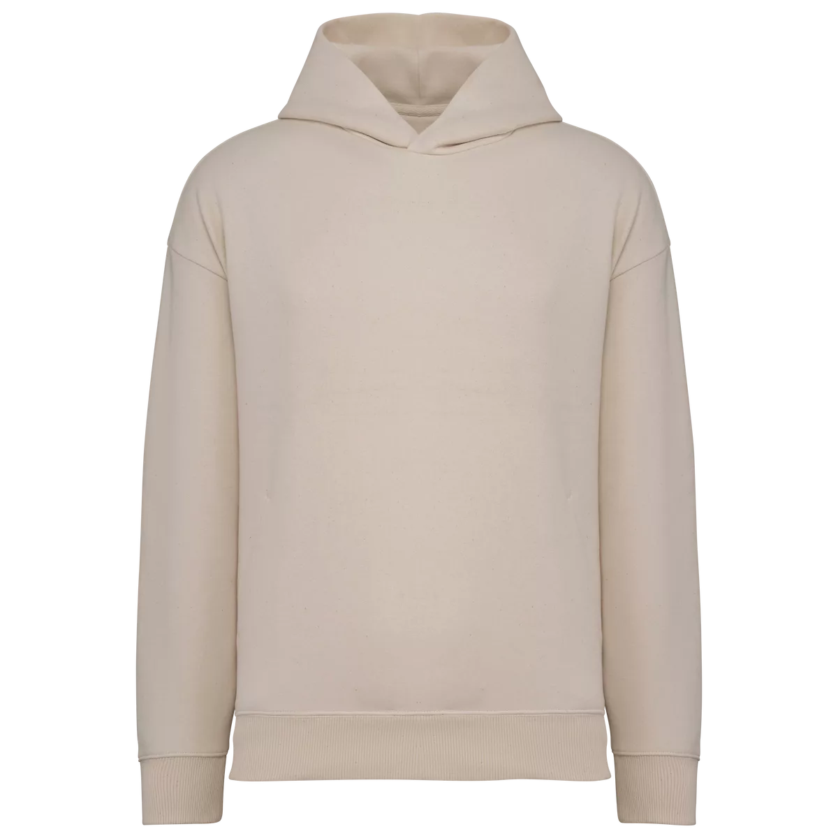 Ecologische uniseks oversized sweater met capuchon Raw Natural
