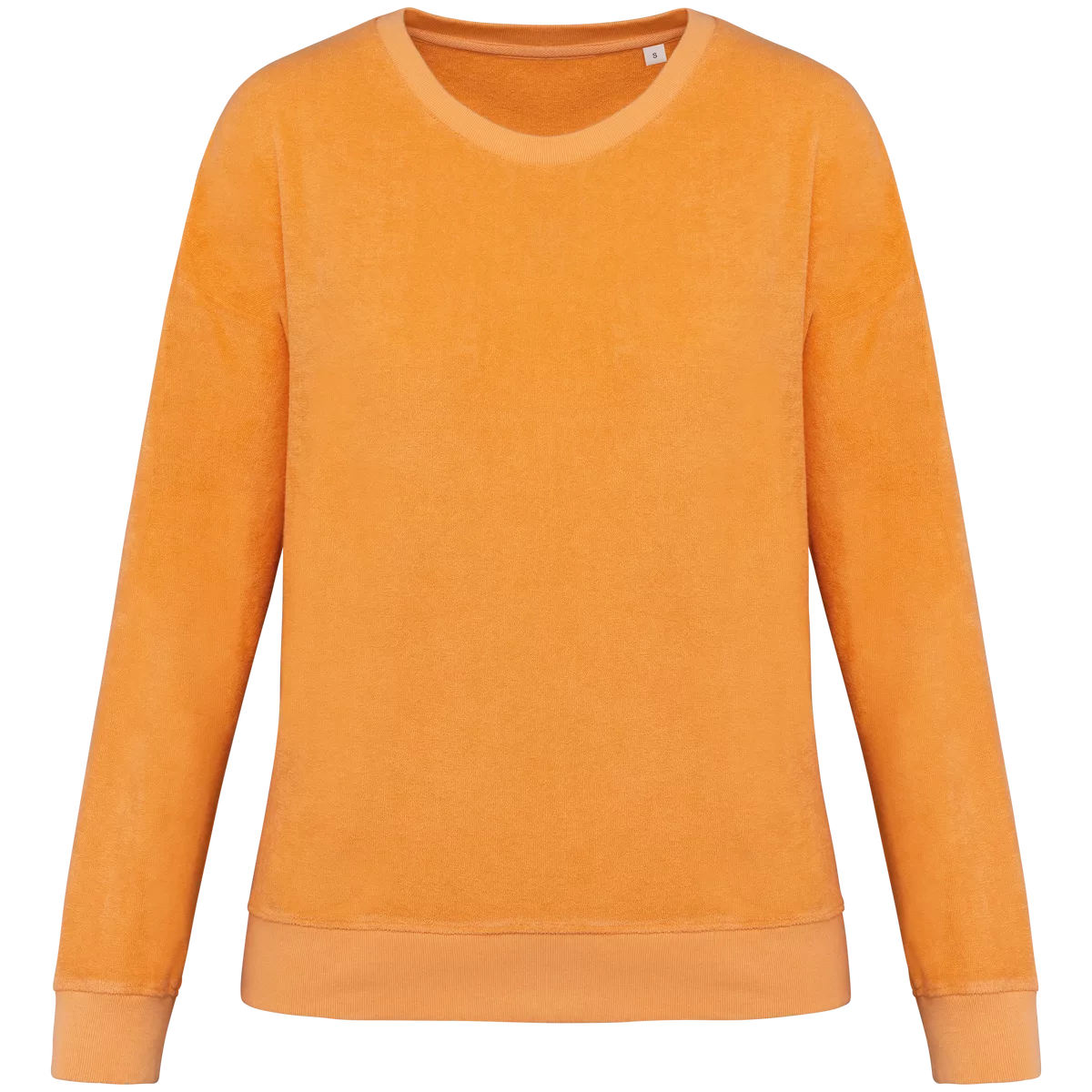 Ecologisch badstof damessweater Apricot