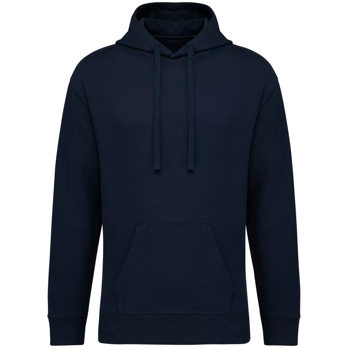 Ecologische uniseks sweater met capuchon en verlaagde schouders French Terry Navy Blue