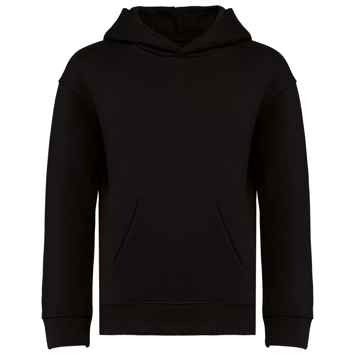 Ecologische oversized kindersweater met capuchon Black