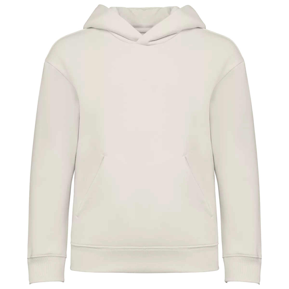 Ecologische oversized kindersweater met capuchon Ivory