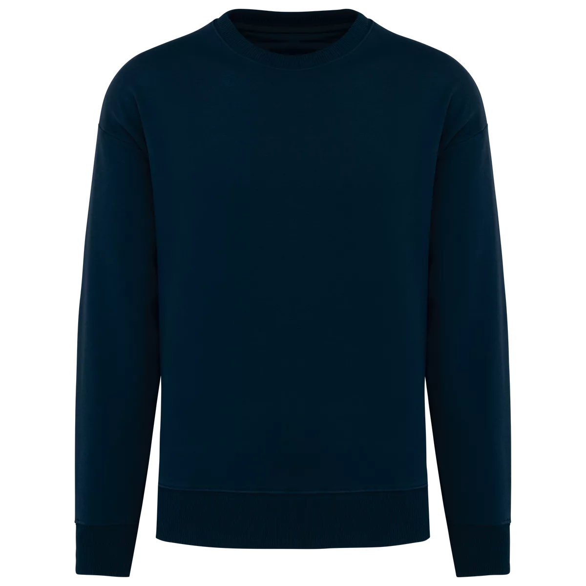 Ecologische oversized uniseks sweater met ronde hals Navy Blue