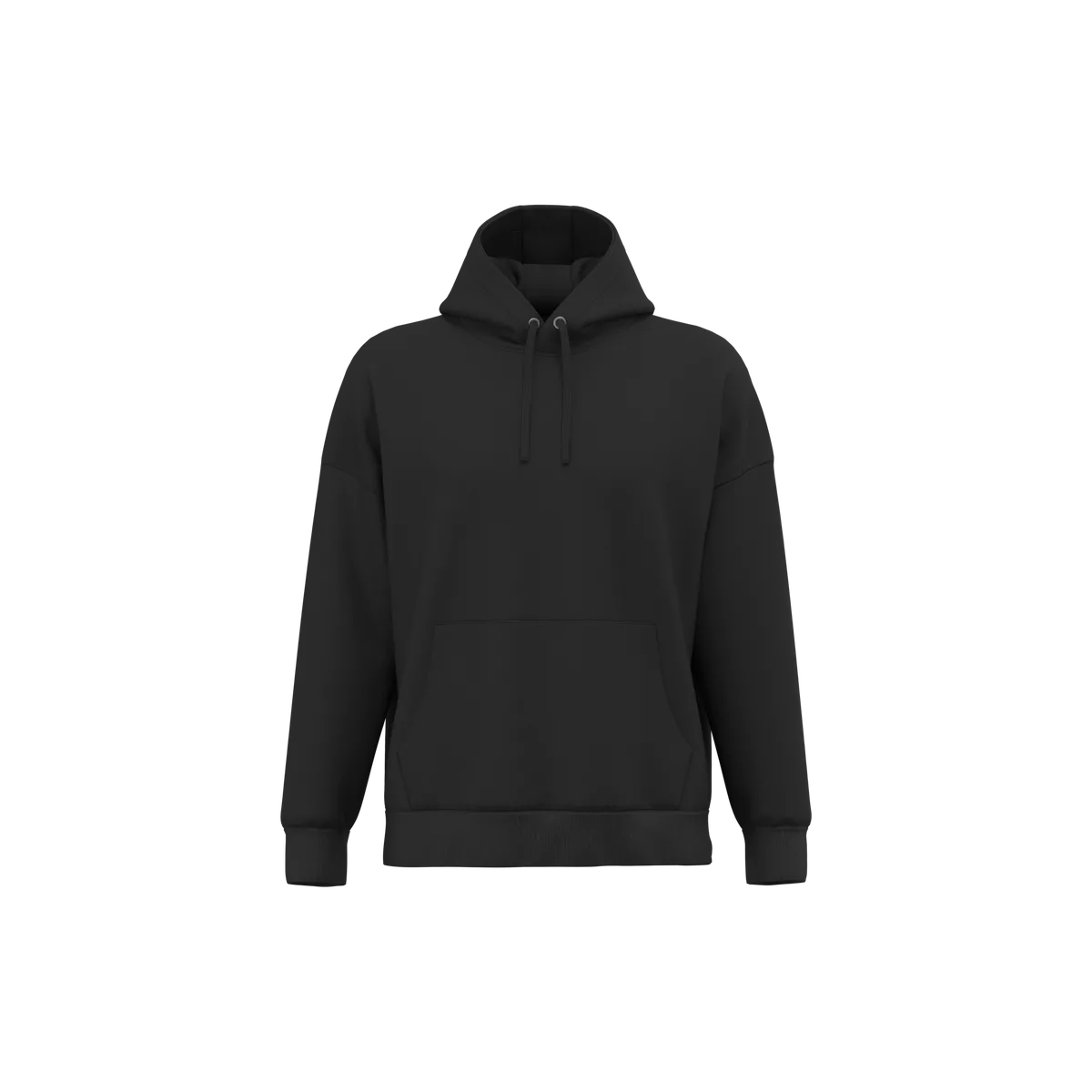 Duurzame uniseks oversized sweater met capuchon Black