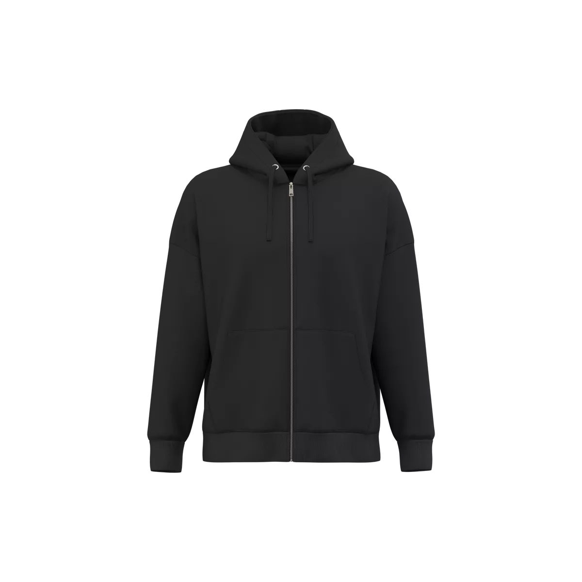 Duurzaam uniseks oversized sweatervest met capuchon Black