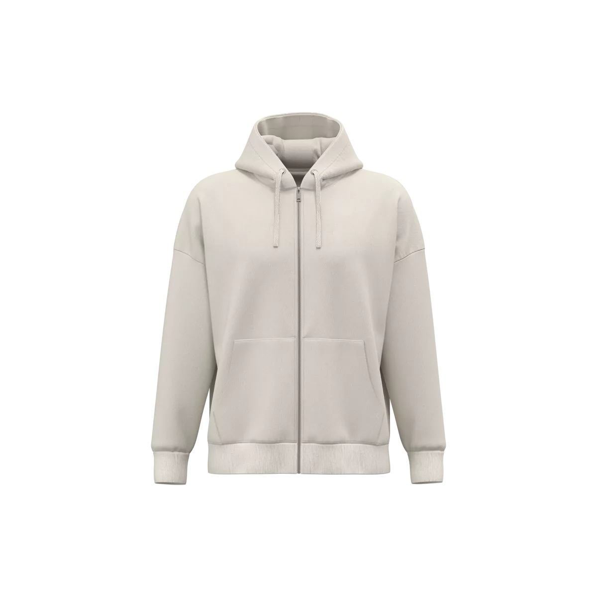 Duurzaam uniseks oversized sweatervest met capuchon Ivory