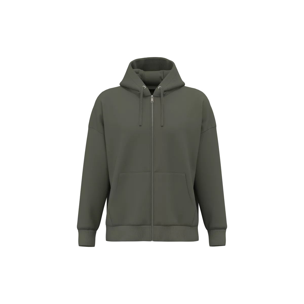Duurzaam uniseks oversized sweatervest met capuchon Organic Khaki