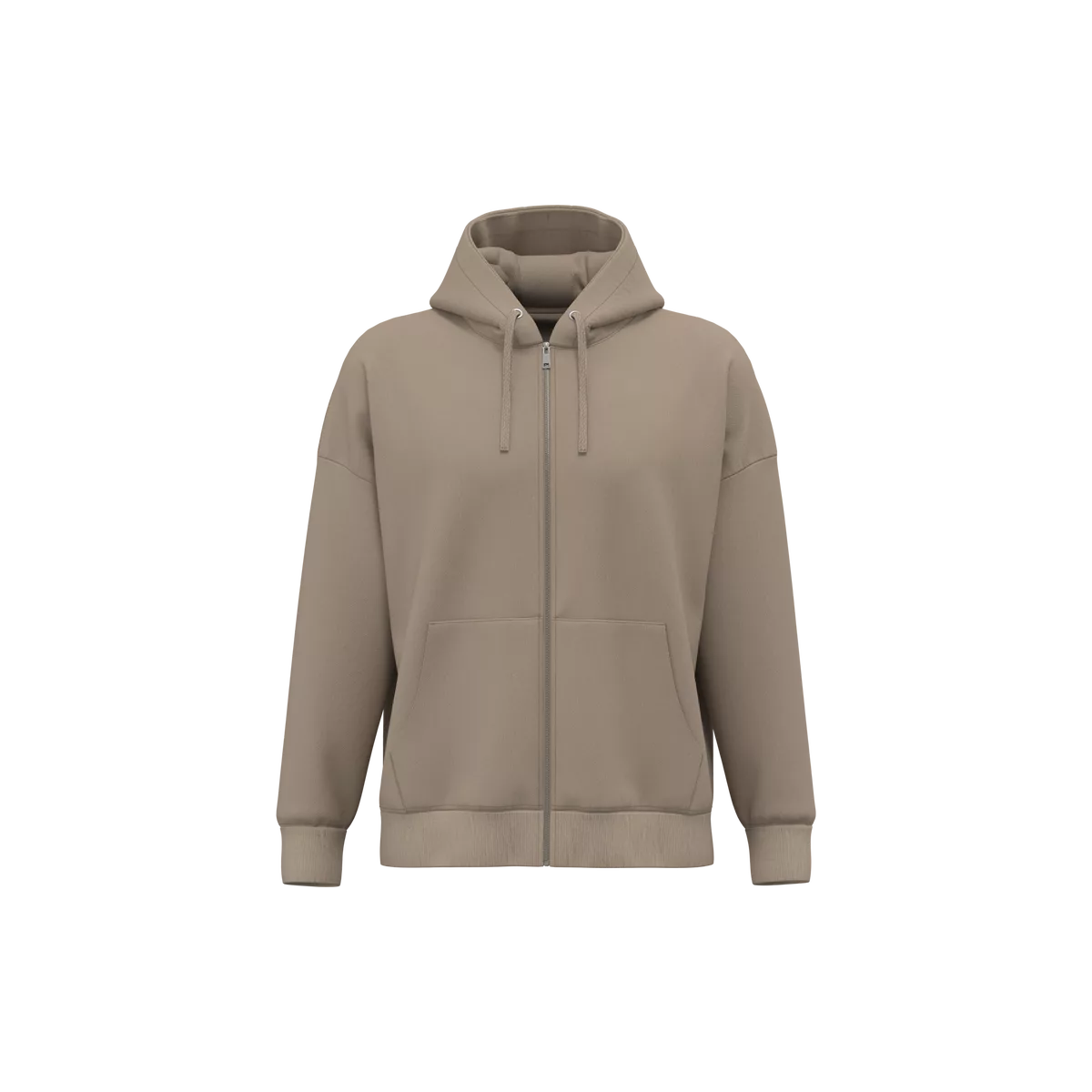 Duurzaam uniseks oversized sweatervest met capuchon Wet Sand