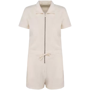 Ecologisch badstof jumpsuit voor dames Ivory