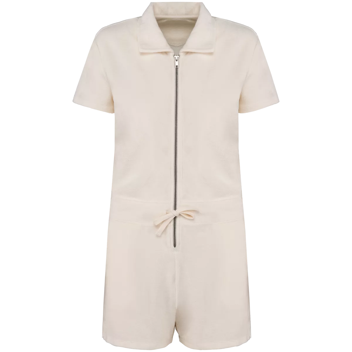 Ecologisch badstof jumpsuit voor dames Ivory