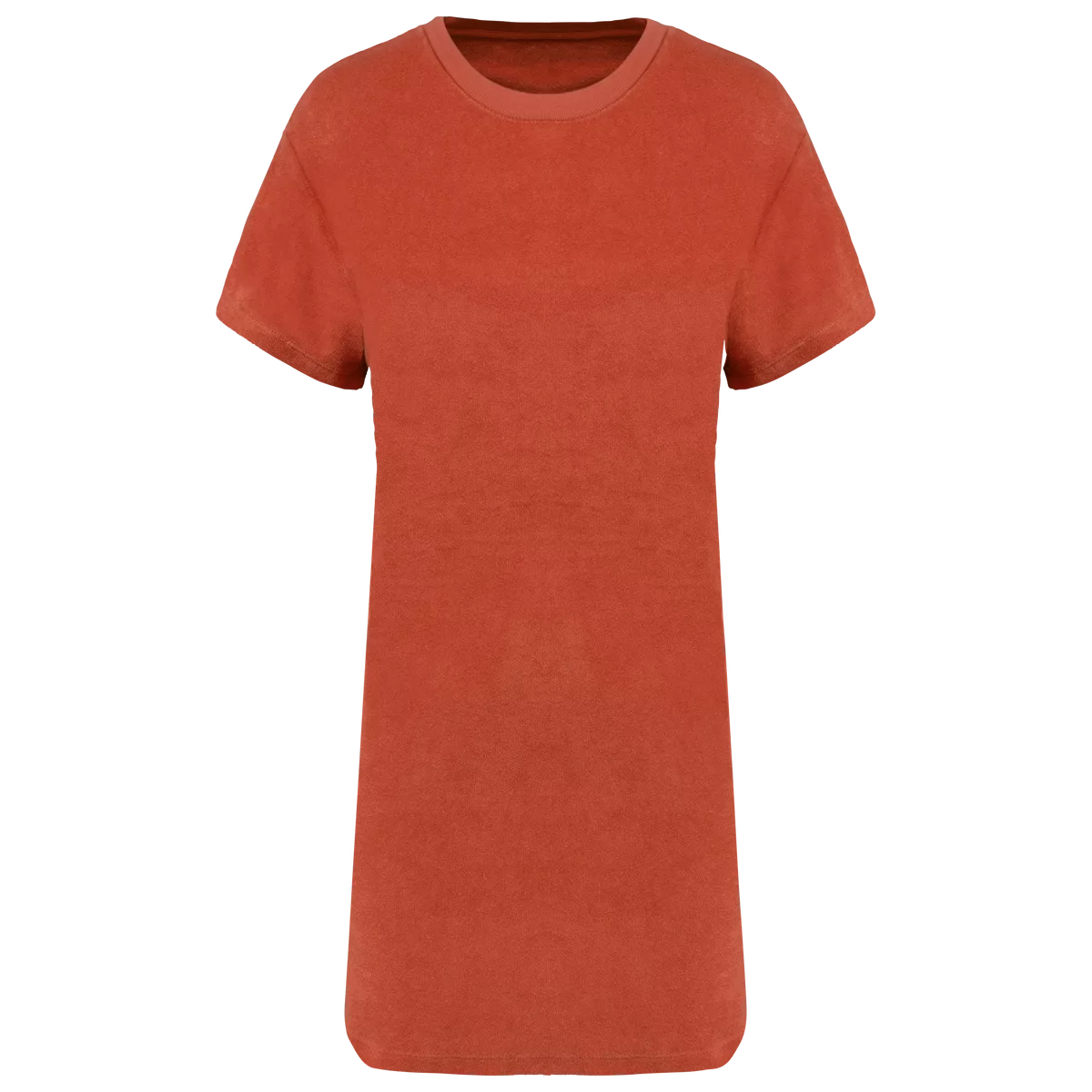 Ecologische badstof t-shirtjurk met afhangende mouwen Pomelo