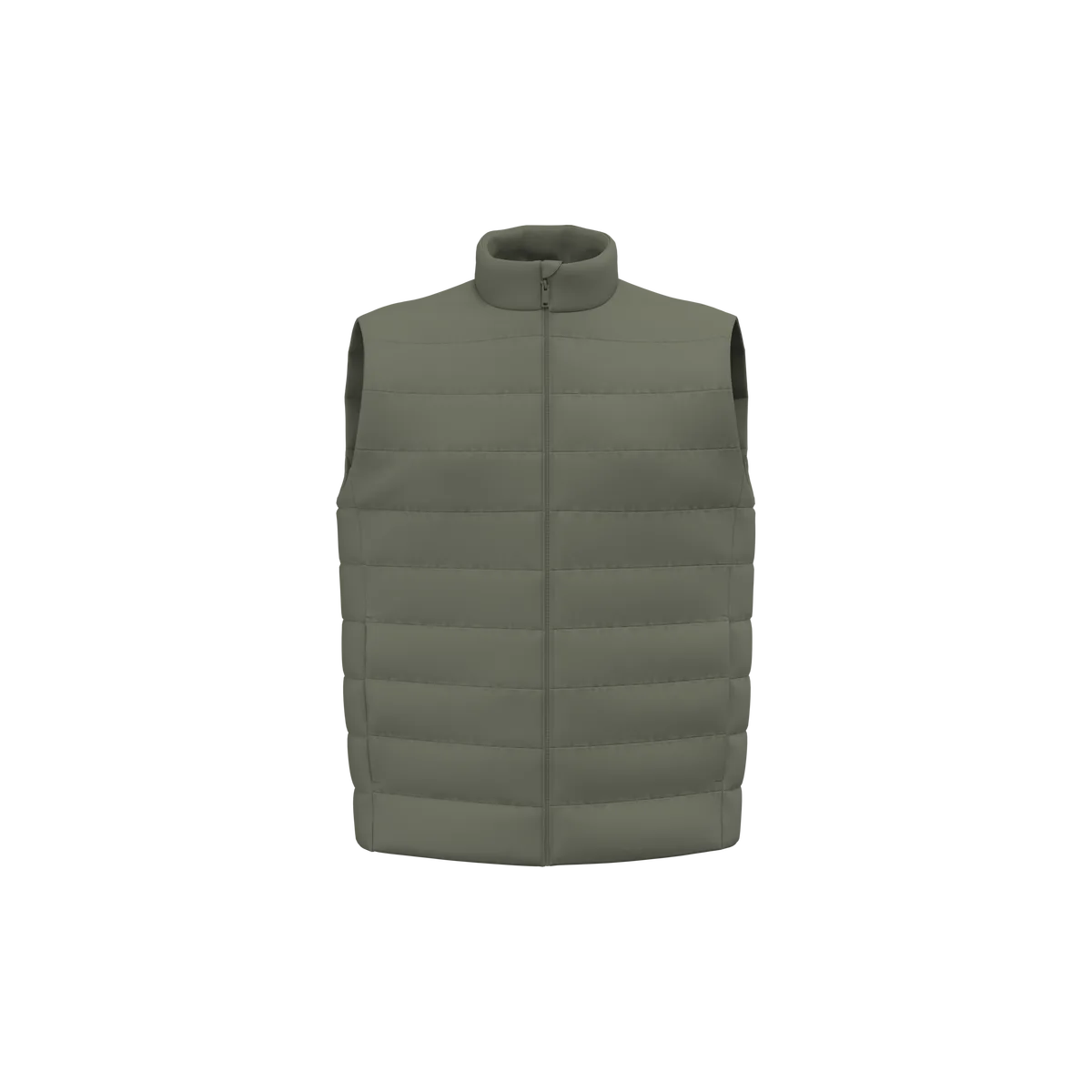 Duurzame gewatteerde herenbodywarmer Organic Khaki