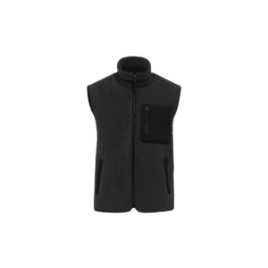Ecologische uniseks bodywarmer van sherpa Black