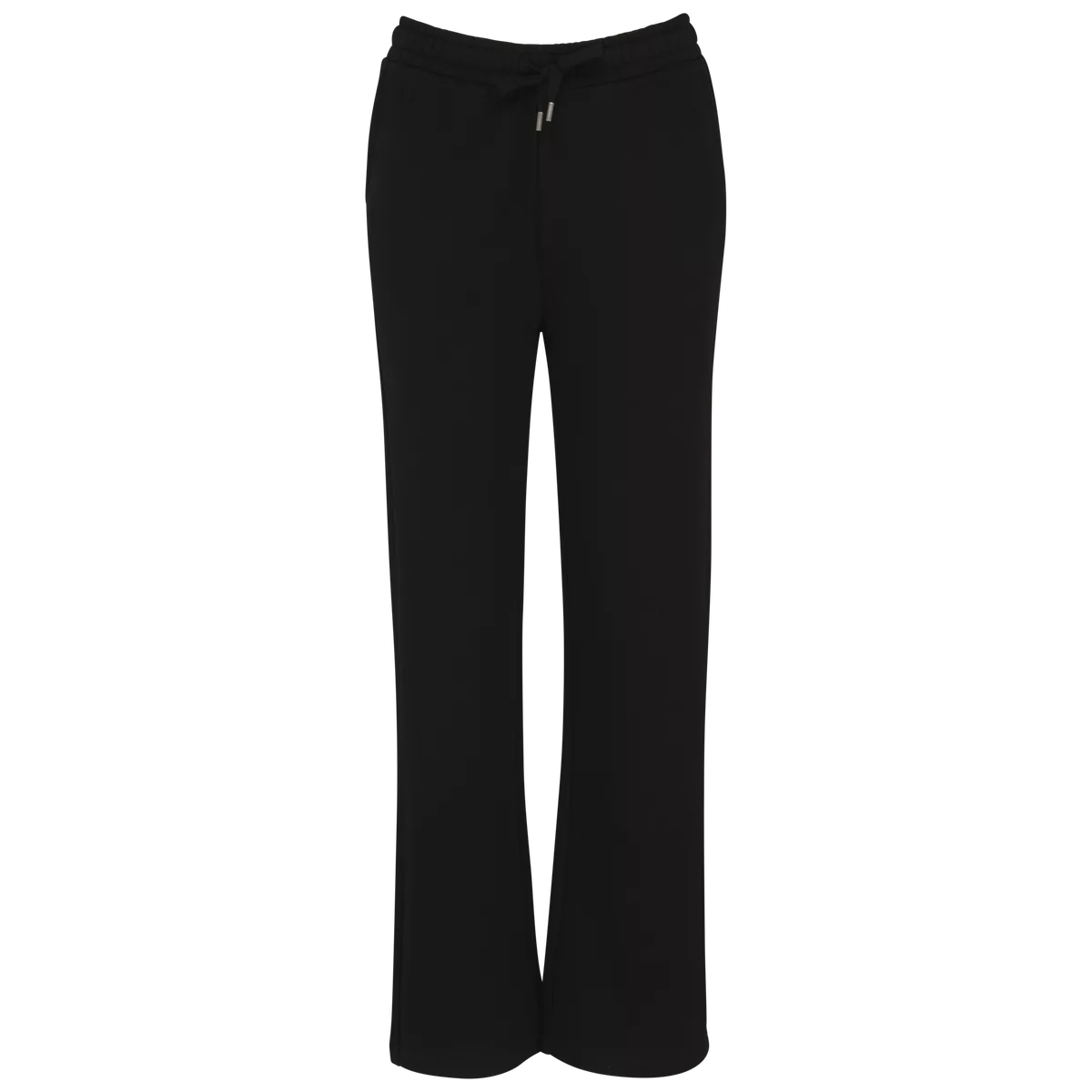Ecologische wijde joggingbroek voor dames in French Terry Black