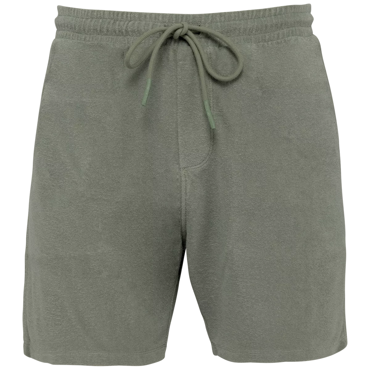 Ecologische badstof herenshort Almond Green