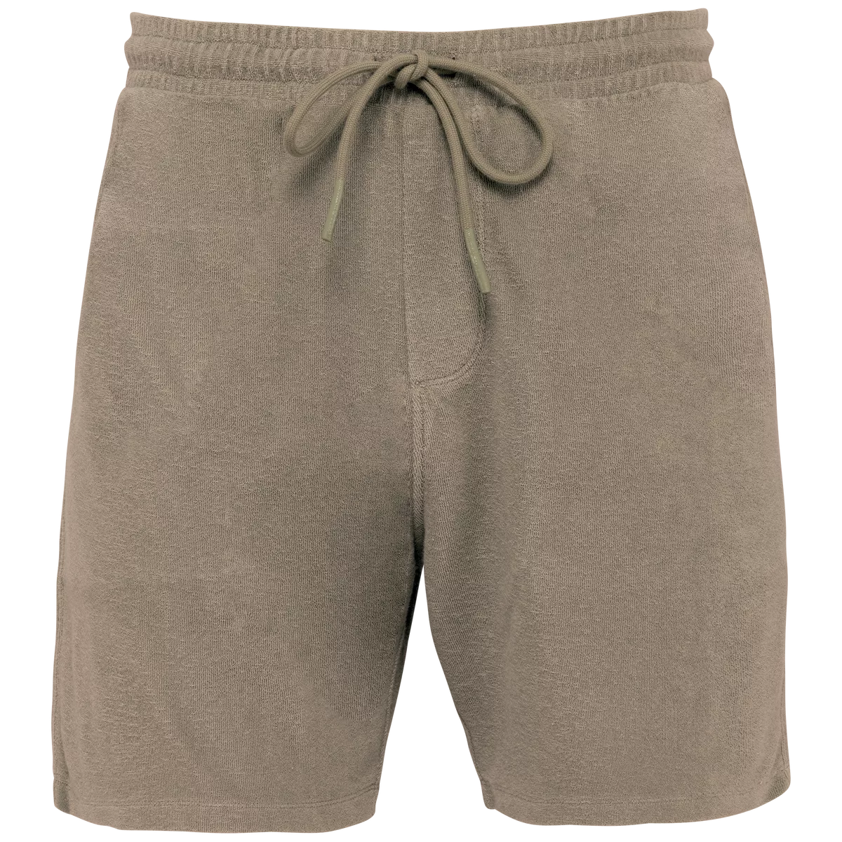 Ecologische badstof herenshort Cream Coffee