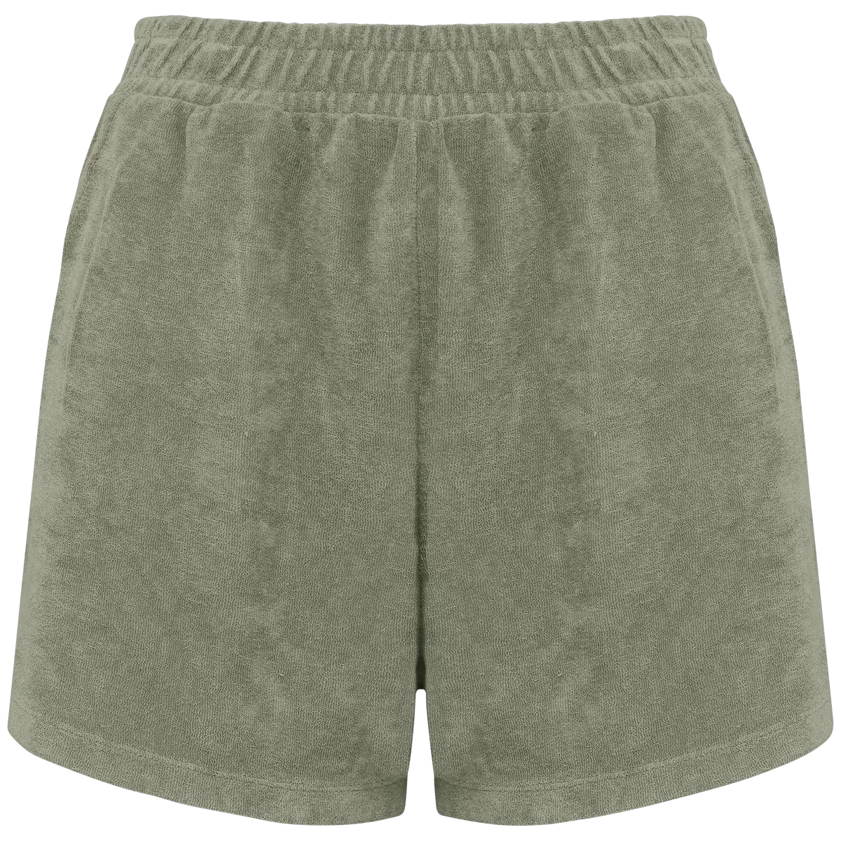 Ecologische badstof damesshort Almond Green