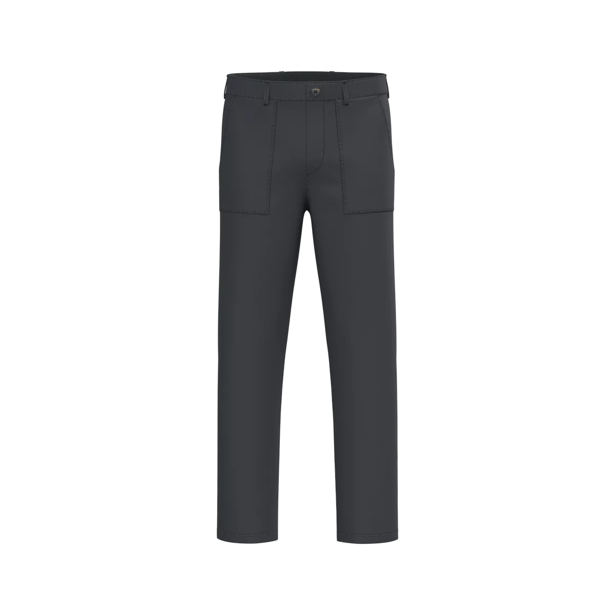 Heren utility broek met verwassen look van ecologisch materiaal Washed Coal Grey