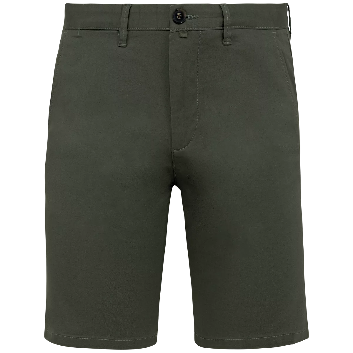 Ecologische chinobermuda heren Organic Khaki