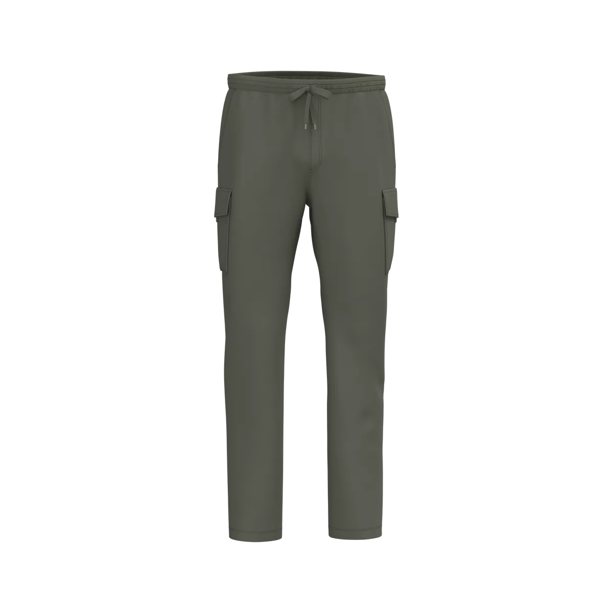 Ecologische verwassen heren cargobroek in French Terry Washed Organic Khaki