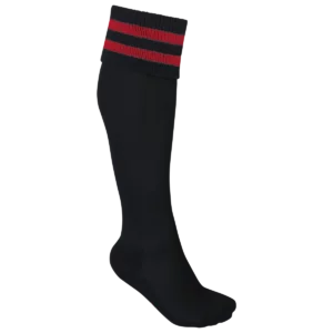 Sportsokken Met Contraststrepen Black / Sporty Red
