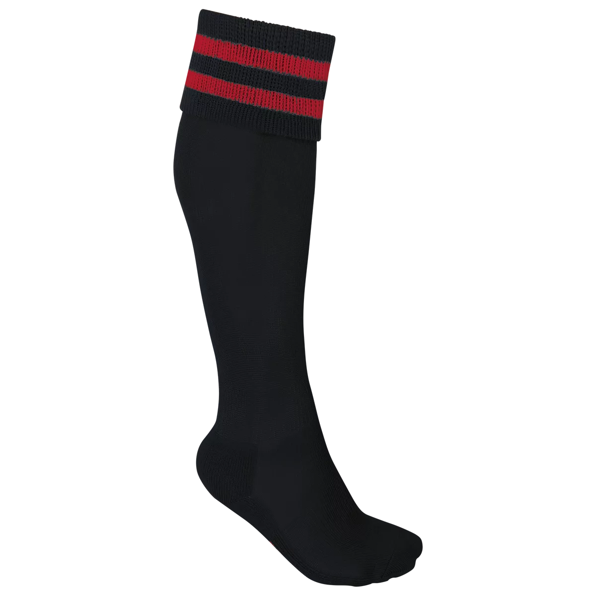 Sportsokken Met Contraststrepen Black / Sporty Red