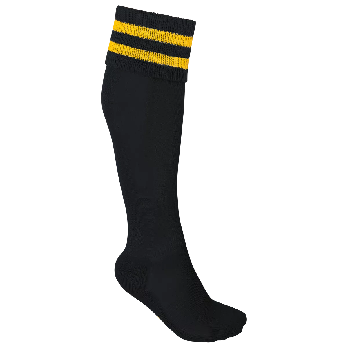 Sportsokken Met Contraststrepen Black / Sporty Yellow