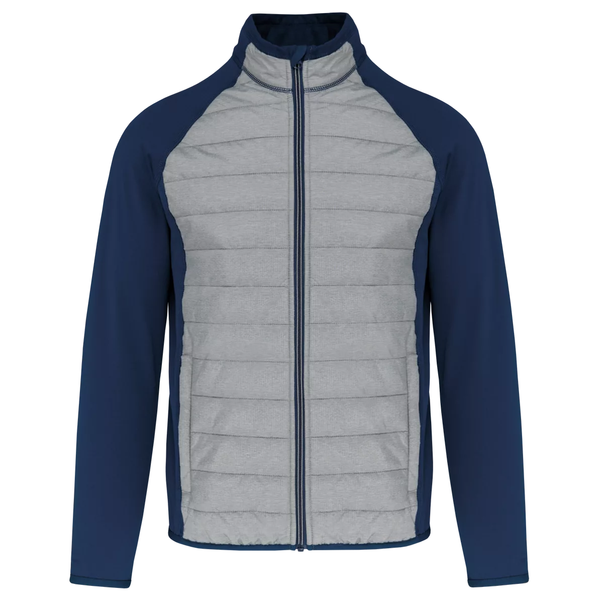 Sportjack bi-materiaal Marl Grey / Sporty Navy