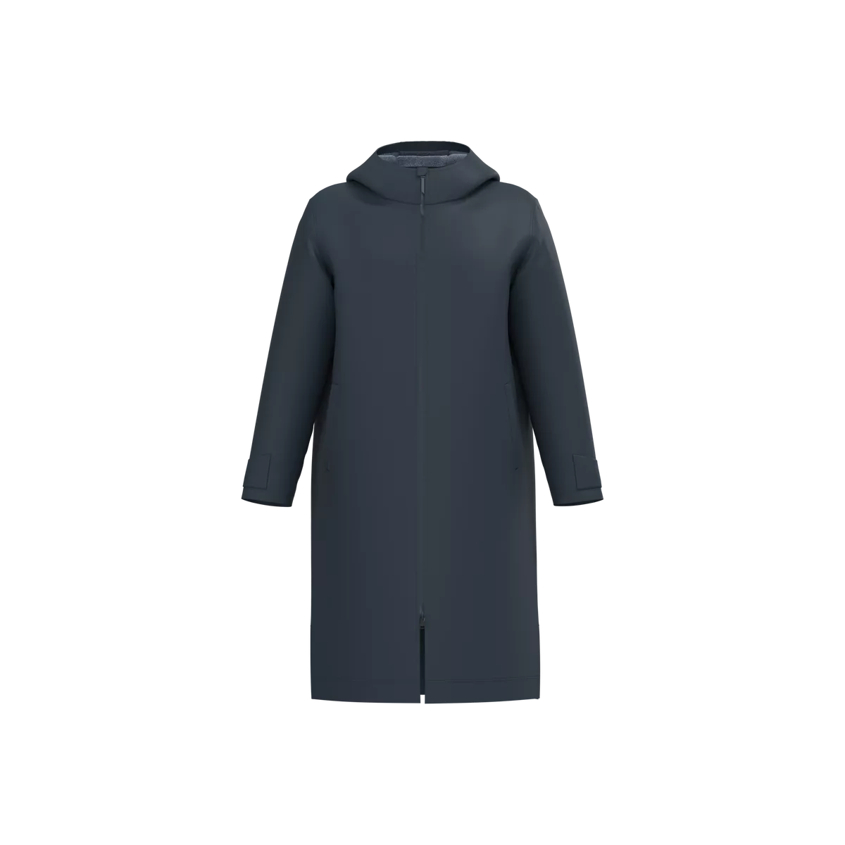 Lange jas met sherpavoering uniseks Navy