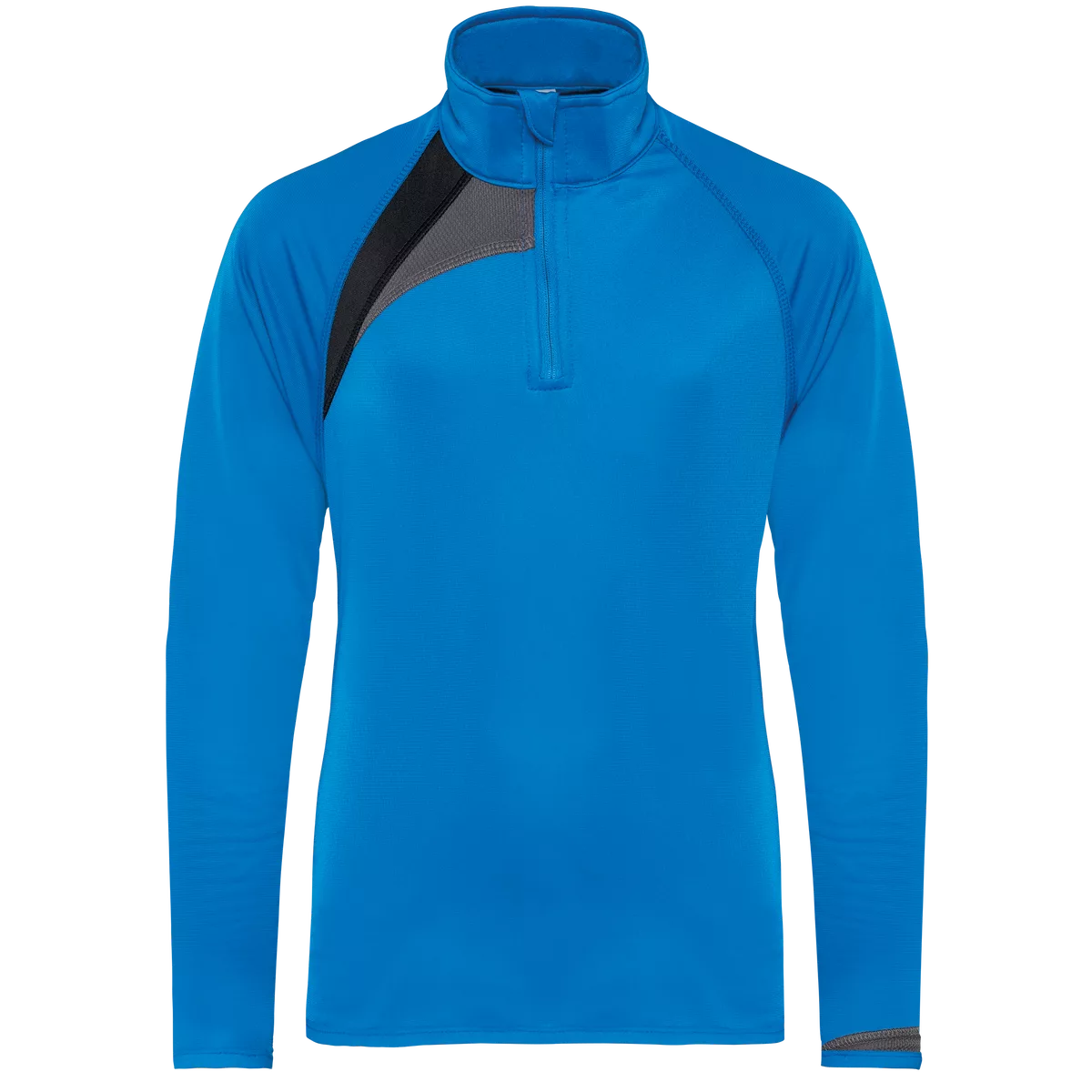 Kindertrainingsweater Met Ritskraag Sporty Royal Blue / Black / Storm Grey