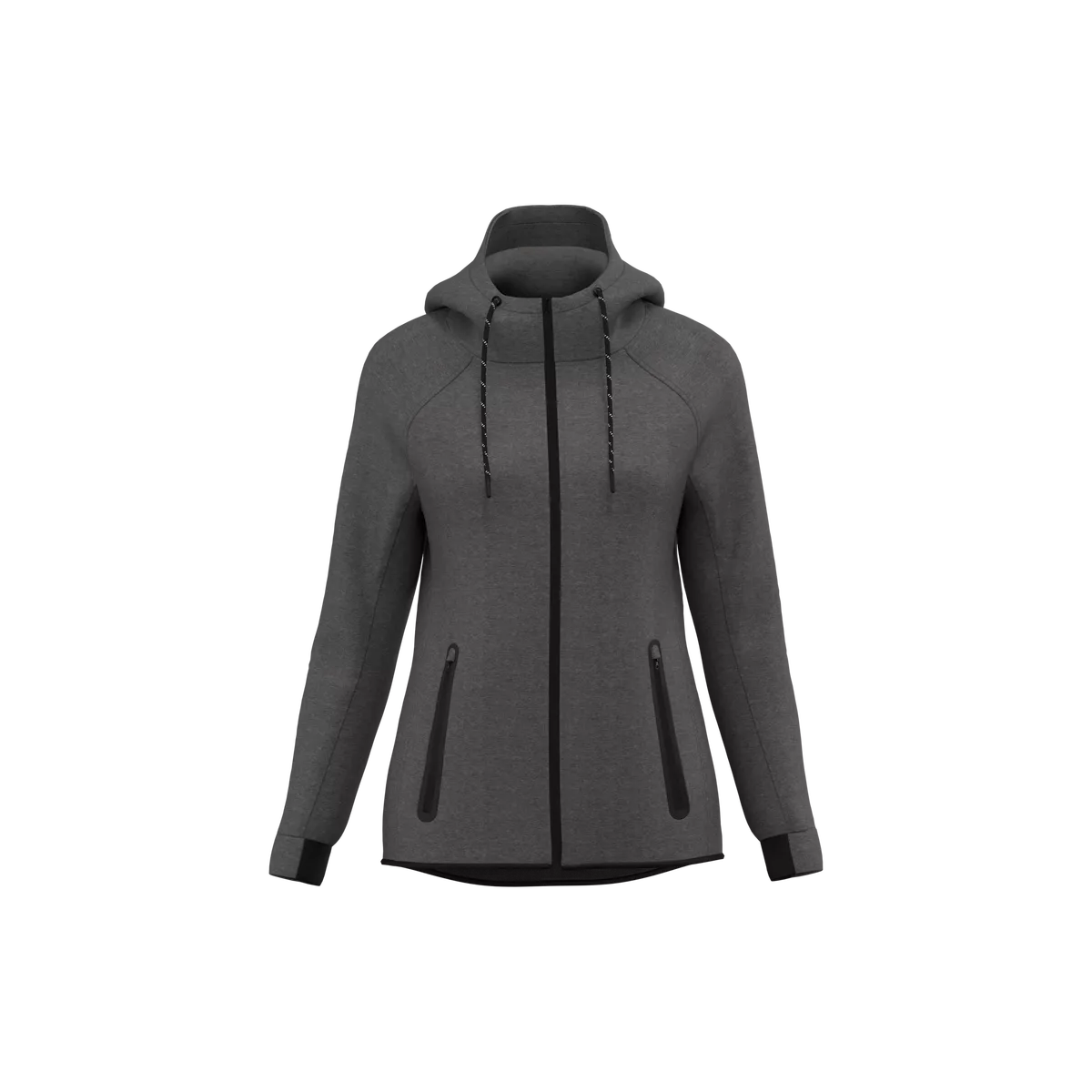 Damesjasje met capuchon performance Deep Grey Heather