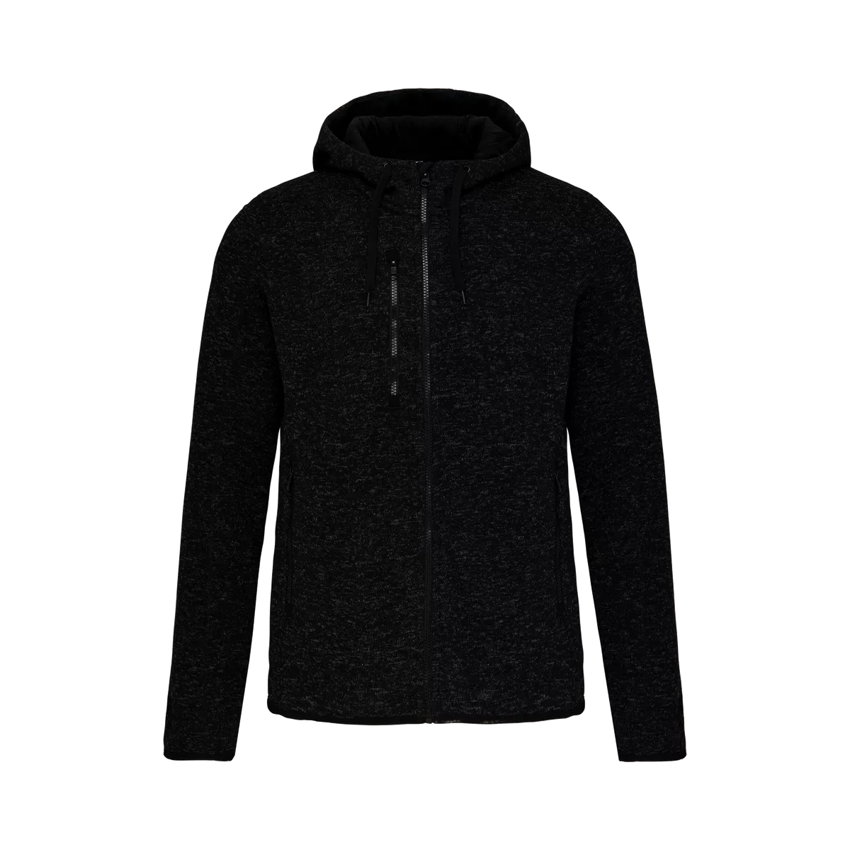 Heather herenvest met capuchon Dark Grey Melange